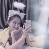 I cover you: angel wings photo tool Cute net red fairy soft sister hair band Halloween party headdress