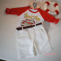 Foreign Trade Han Edition New Boys Stretch Underpants Child Pure White Five Pants Baby Trousers Pants Send Belt