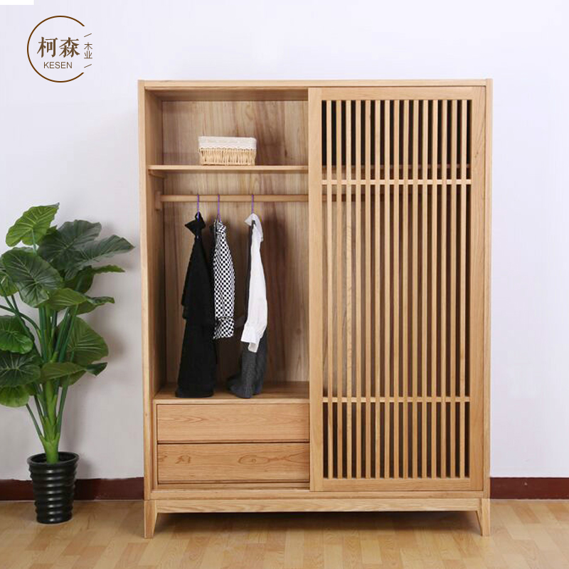 Usd 418 21 Solid Wood Wardrobe Japanese Oak Grille Shutter