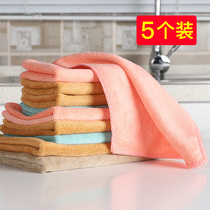 Thickened household rag kitchen non-oil dishwashing cloth housework cleaning cloth absorbent non-hairy tablecloth dishwashing towel