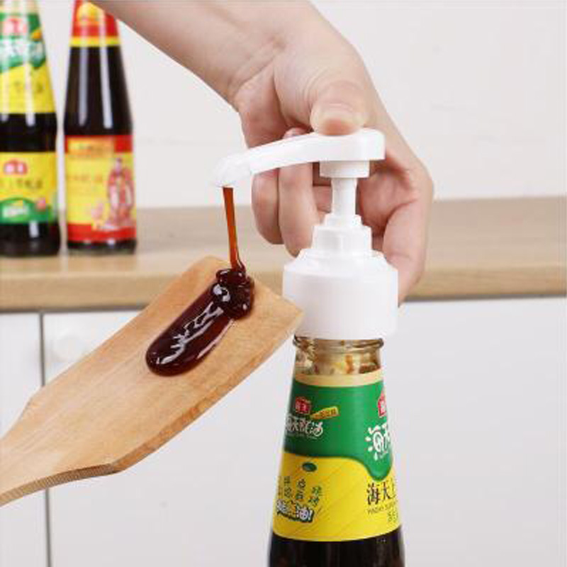 Oyster sauce bottle press mouth pump capping household squeeze oyster sauce bottle press mouth press type tomato sauce quantitative artifact