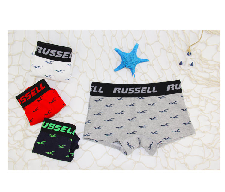[Homemade Seagull] full 2 ​​LES đẹp trai Đồ lót nữ in hình đồ lót cotton bốn góc phẳng hình tam giác quanlotnamsexy