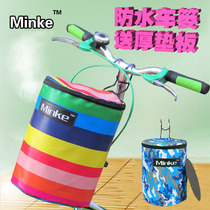 Bicycle basket Waterproof canvas Bicycle front basket Mountain bike thickened hanging basket with lid Electric front frame vegetable basket