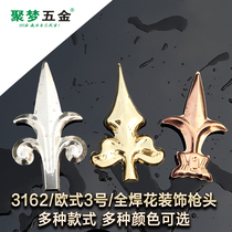 Jumeng hardware stainless steel 3162 large European style No. 3 full welding flower gun head fence fence courtyard decoration