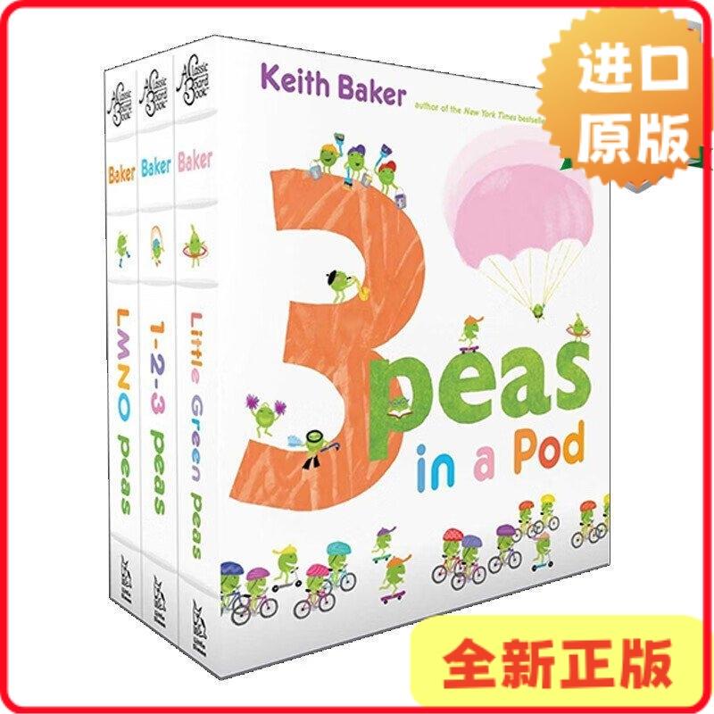 [Authentic in Stock] 3 Peas in a Pod: Lmno Peas; 1-2-3 Peas; Little Green Peas Three Peas in a Pod English Version Baker9781481485272