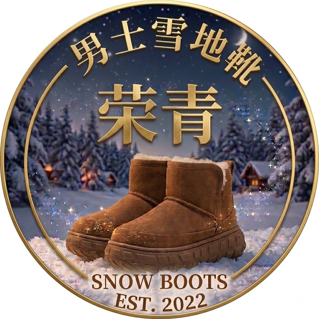 荣青男士雪地靴的LOGO