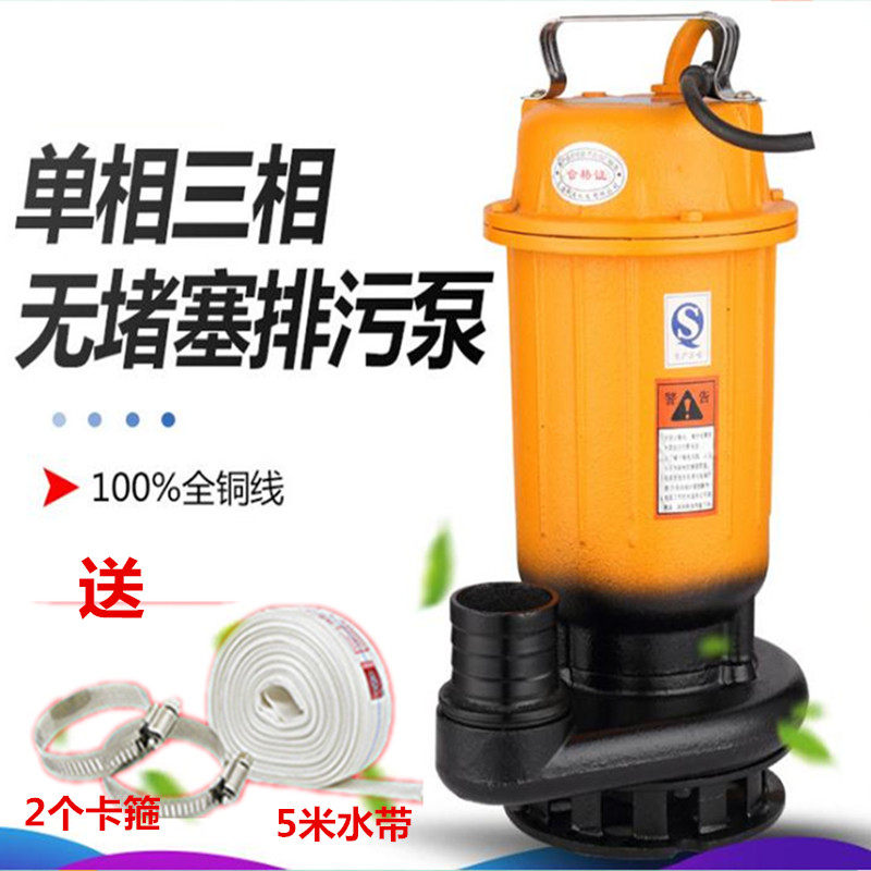 Small sewage pump 220V septic tank household mud pump single phase sewage pump 2 inch dive pump pump pump pump pump pump