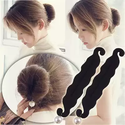Hair tool fashion sponge upgrade new ball head shape hair accessories flower bud hair artifact ring stick hair hoop