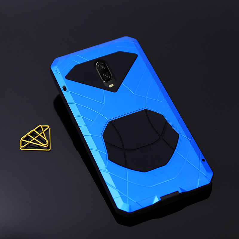 iMatch Water Resistant Shockproof Dust/Dirt/Snow-Proof Aluminum Metal Military Heavy Duty Armor Protection Case Cover for OnePlus 6T