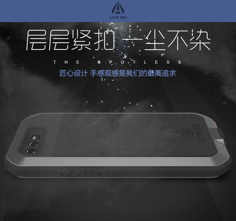 LOVE MEI Powerful Water Resistant Shockproof Dust/Dirt/Snow Proof Aluminum Metal Outdoor Heavy Duty Case Cover for Huawei P10