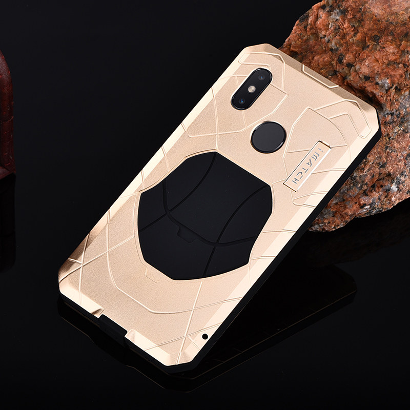 iMatch Water Resistant Shockproof Dust/Dirt/Snow-Proof Aluminum Metal Military Heavy Duty Armor Protection Case Cover for Xiaomi Mi 8