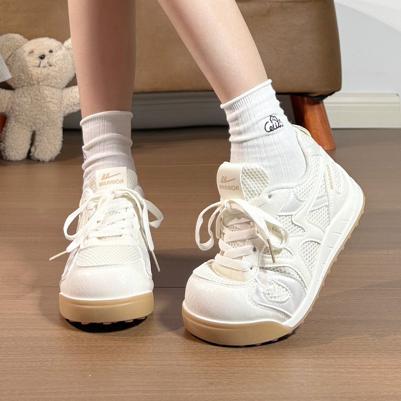 Pull Back Women's Shoes 2026 New Model Lightweight Breathable White Training Shoes Soft Sole Original Versatile Sports White Shoes Retro