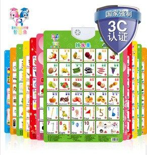 Smart Fish Rugged 0-3-year-old children early teaching Talking wall map Baby vocal hang-painting Puzzle Toys