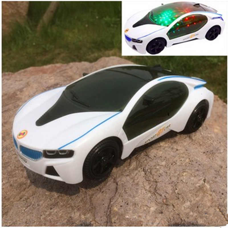 New BMW electric toy car music flash universal light Children's electric toy car model stall supply