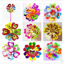 Childrens toy windmill direct sales colorful windmill Plastic windmill single flower colorful happy bear infested windmill