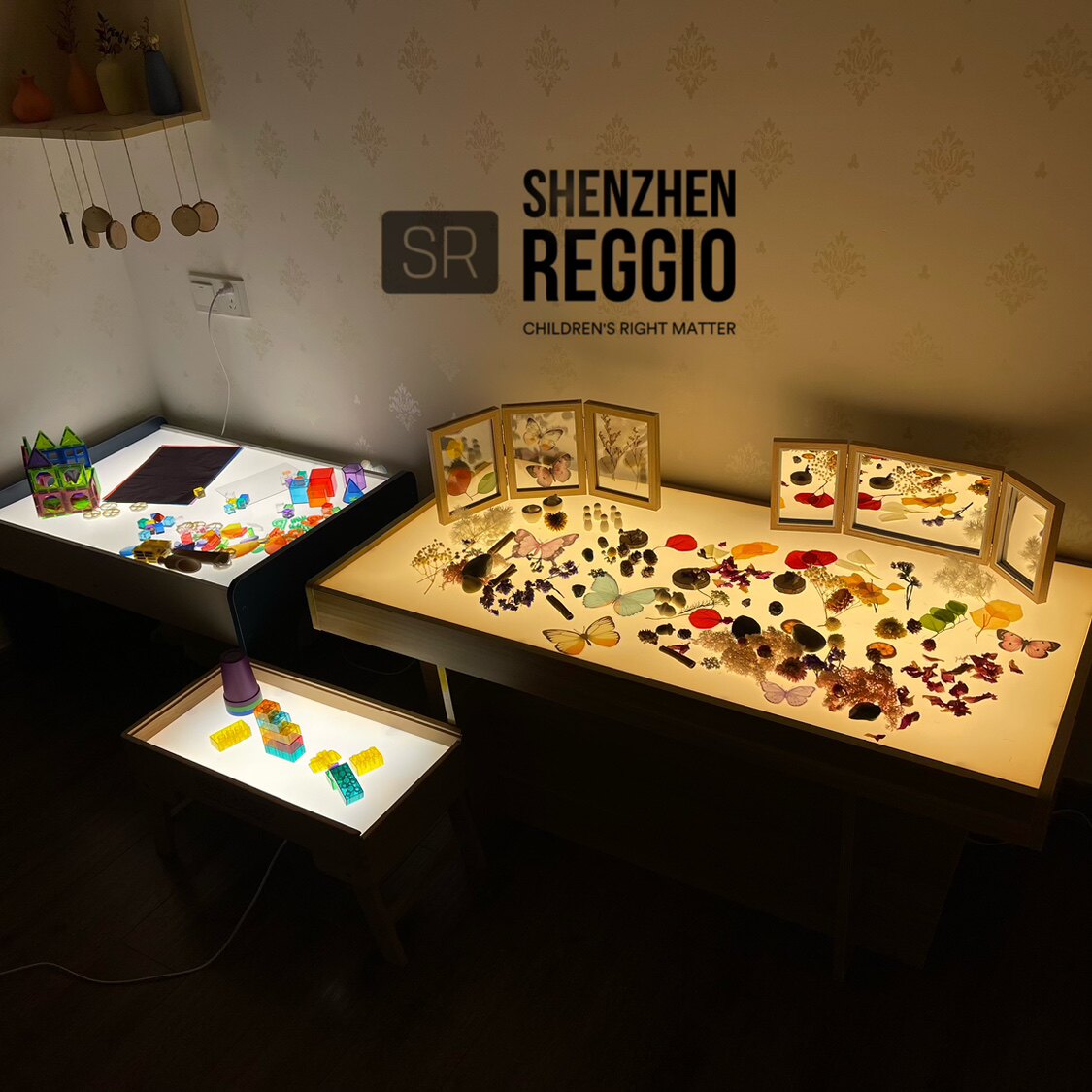 REGGIO瑞吉欧蒙氏幼儿园早教光影设备，light table光影桌灯桌光箱真好用吗？🌟-早教教具/早教套装-淘宝好物网