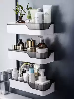 Powder room rack bathroom wall-mounted toilet storage layer rack-free washing table artifact bath bathroom bathroom