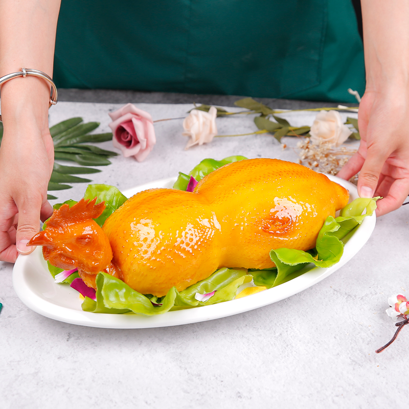 Simulation dishes model food ingredients Datang Hulu chicken furnishing film and television props food counter-food items