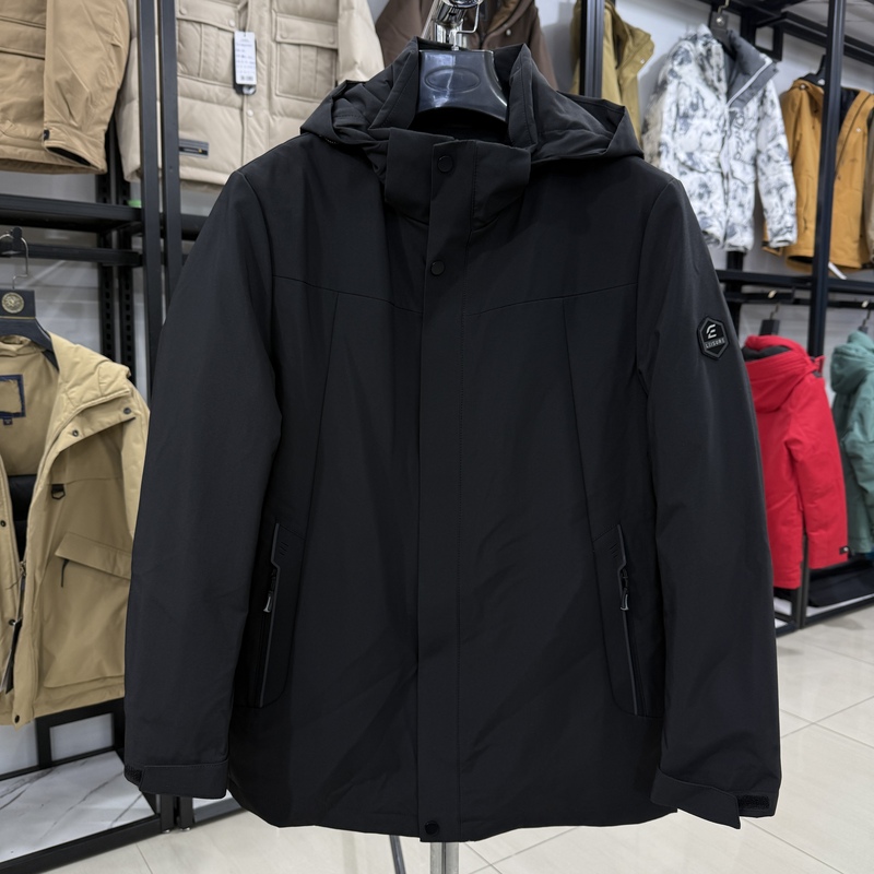 【H Brand】Detachable Rabbit Fur Lining Brand Tagless Autumn/Winter Men's Thickened Warm Parka Jacket