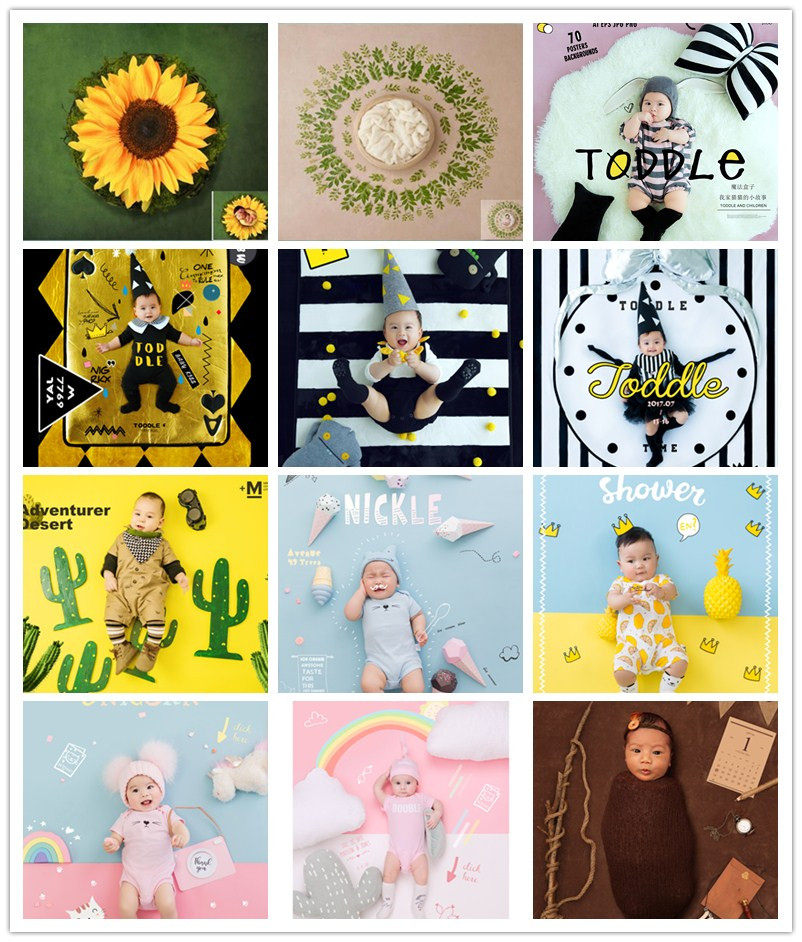 Hundred days Baby Baby tiled mini background cloth children photography background photography background photo shooting background