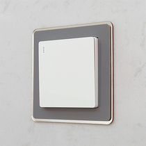 Acrylic Switch Sticker Living-room Simple Silver Edge Modern Double Layer Light Extravagant High-end Creative Socket Anti Dirty Decoration Frame Sleeve