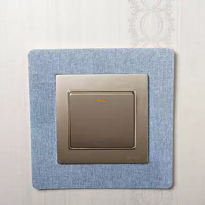 European-style fabric simple switch decorative stickers wall stickers anti-dirty protection socket decoration creative household non-stick three-open set