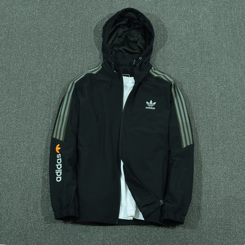 Adidas Jacket Men's Sportswear Autumn Clover Coat Hooded Casual Loose Large Size Outdoor Windbreaker Adidas Jacket Men's Sportswear Autumn Clover Coat Hooded Casual Loose Large Size Outdoor Windbreaker