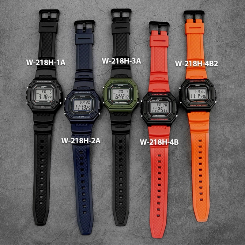 Casio Sports Luminous Alarm Outdoor Multi-Functional Digital Watch for Couples Men and Women W-218H W-735H Casio Sports Luminous Alarm Outdoor Multi-Functional Digital Watch for Couples Men and Women W-218H W-735H