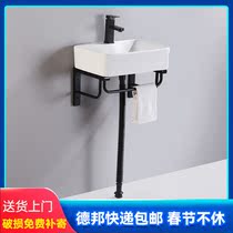 Bathroom washbasin ceramic small apartment mini balcony small size stainless steel independent wall-mounted washbasin home