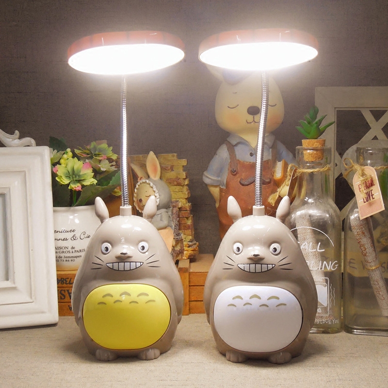 Chinchilla led small table lamp Rechargeable mini bedroom eye protection lamp Creative gift Learning desk Student dormitory table lamp