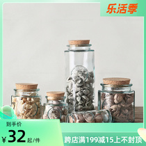 Caragle Spain imports environmentally friendly thickened wood stopper sealed storage tank dry flower decorated glass bottle