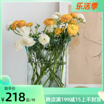 Caragle Spain Imports Handmade Glass Transparent Pandora Flower Inserts European-style Wide Mouth Vase Pendulum minimalist retro