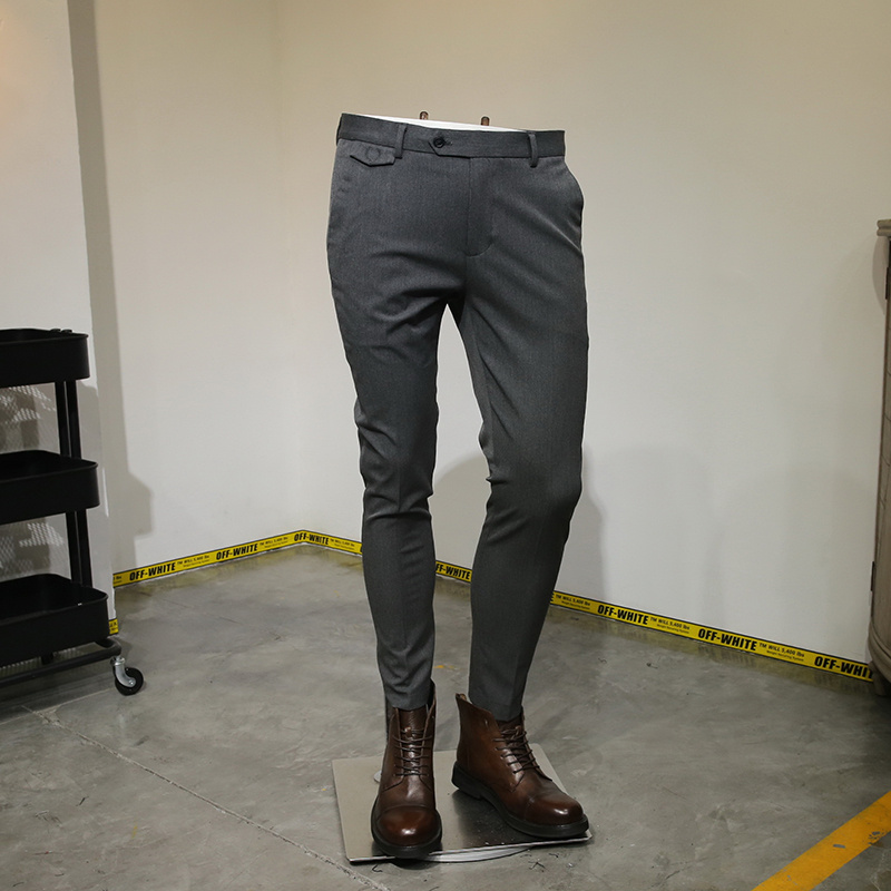 Magic Nana Pants Men's Body Spring Business Youth Western Pants Men Pants Han Edition Small Leggings Pants Wave Casual Pants Male Embroidery-Taobao