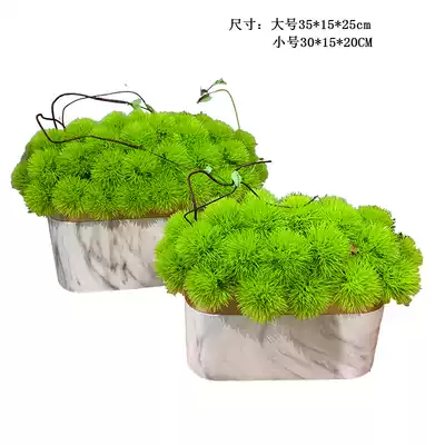 Light luxury metal marble simulation floral art modern harbor model house sample house display center dining table coffee table living room decoration flower