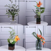 Orange Finished Products Emulation Floral Port Style Postmodern Light Lavish Boilerplate Table Room Sales of Tea Table High-end Decorative Flowers