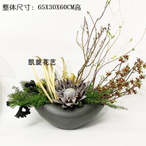 New Chinese Finished Products Emulation Floral Suit Sales of the Hotel Clubhouse Hotel Clubhouse Foreground Genguan Upscale Decoration Floppy Swing