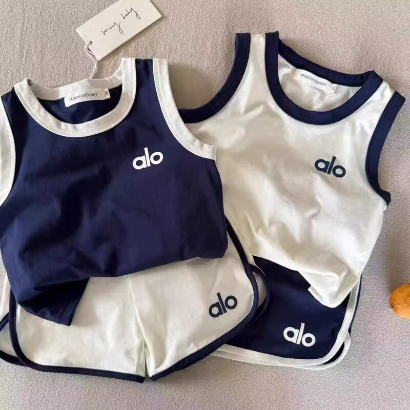 Children's Vest Set 2025 Summer New Style Boys and Girls Shorts Baby Casual Sports Two-Piece Set Trendy Brand