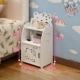 Minimalist tủ đầu giường hiện đại lắp ráp phòng ngủ của trẻ em, sống sofa phòng PVC tủ khóa tủ hẹp tủ lưu trữ nhỏ - Buồng