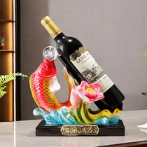 More than anything every year wine rack wine cabinet decoration ornaments new Chinese style living room office TV cabinet lotus carp ornaments
