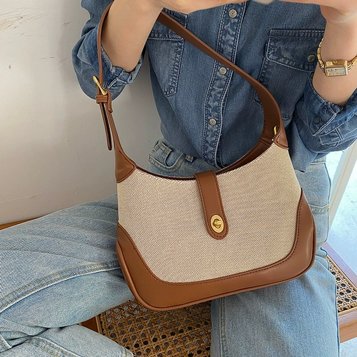 Ретро сумка на одно плечо, небольшая брендовая портативная сумка подмышку