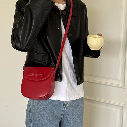 Сексуальная красная барсетка с бантиком, сумка для телефона