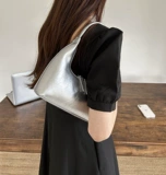 Серебряная сумка подмышку, сумка через плечо, небольшая оригинальная универсальная сумка на одно плечо, осенняя, французский стиль