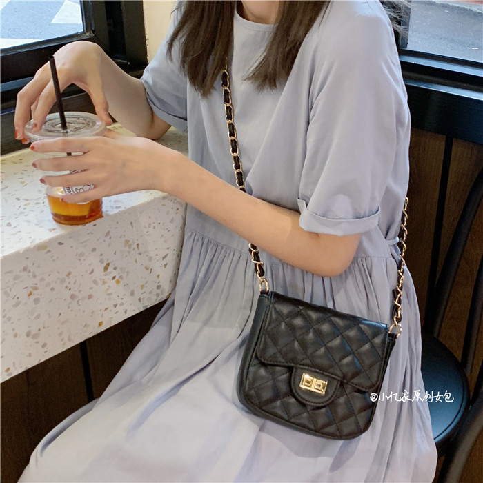Túi xách nữ 2019 phiên bản mới của Hàn Quốc của túi nhỏ mới Túi Messenger mini hình thoi túi nhỏ đeo vai vuông nhỏ - Túi xách nữ tui xach