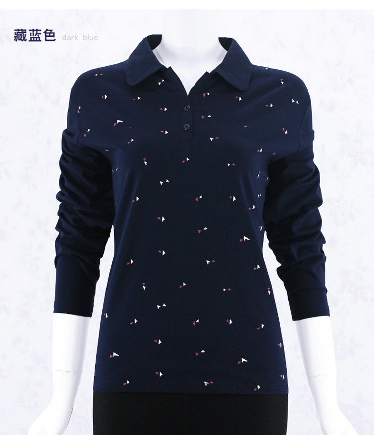 Áo sơ mi dài tay cho bé mùa xuân và mùa thu dài tay áo thun cotton rộng rãi 2018 áo kiểu trung niên hàn quốc