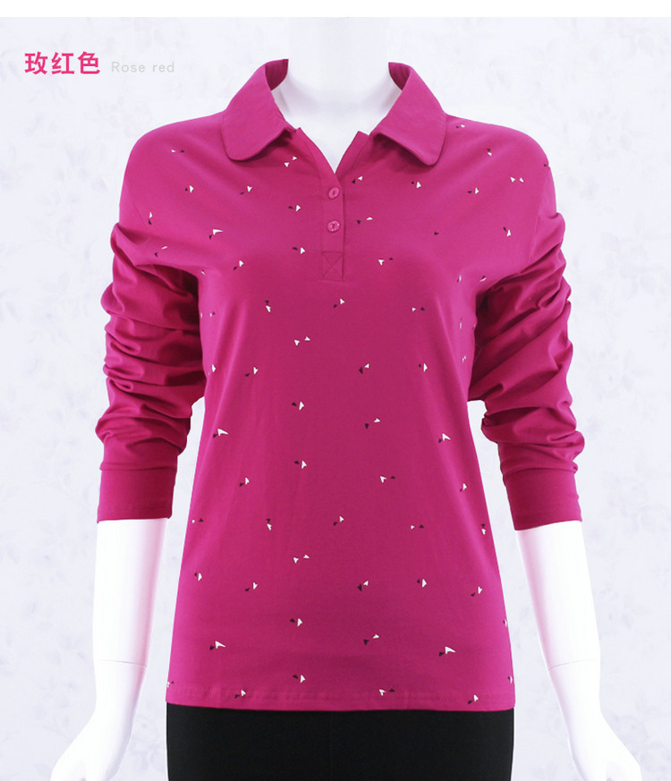 Áo sơ mi dài tay cho bé mùa xuân và mùa thu dài tay áo thun cotton rộng rãi 2018 áo kiểu trung niên hàn quốc