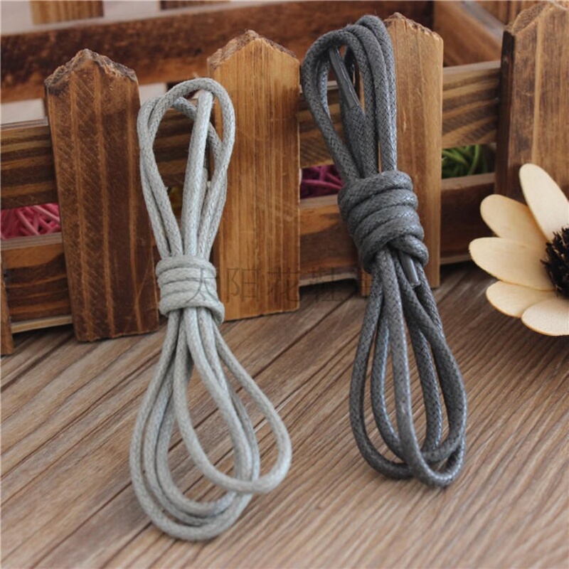 Sunflower Shoelaces Round Leather Shoes Gray Shoelaces Casual Retro British Leather Shoes Shoelaces Sports Shoe Laces 