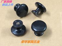 Plastic round black single hole bead handle drawer TV cabinet cabinet wardrobe shoe cabinet furniture small handle