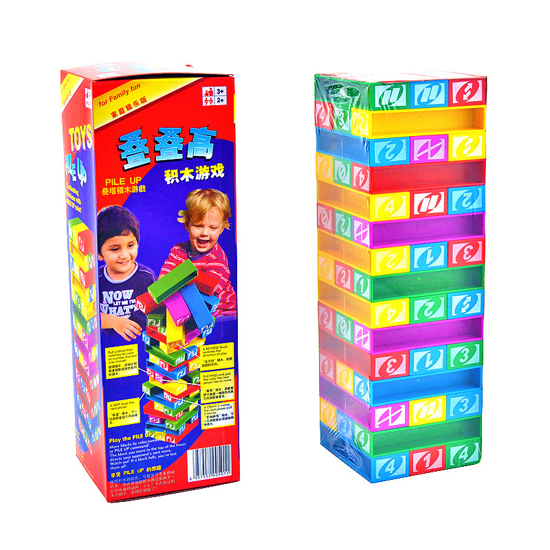 Children's puzzle creative toy Stack High Table Tours Spelling building blocks 4-6-8 years old