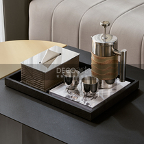 Digao deco modern model room coffee table high-end tissue box tray high-end light luxury tissue box ornaments