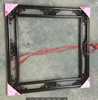 Corner frame flower angle frame finished flower angle double frame double frame hollow 48cm cross stitch finished corner flower double frame multi specification